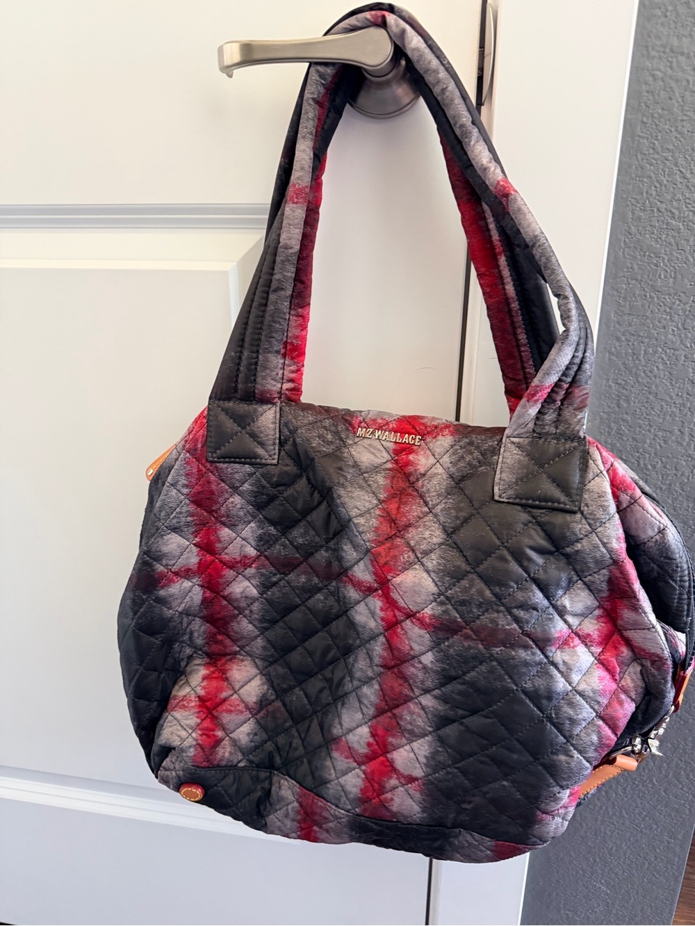 RARE MZ Wallace Large Sutton in Red & Black Plaid